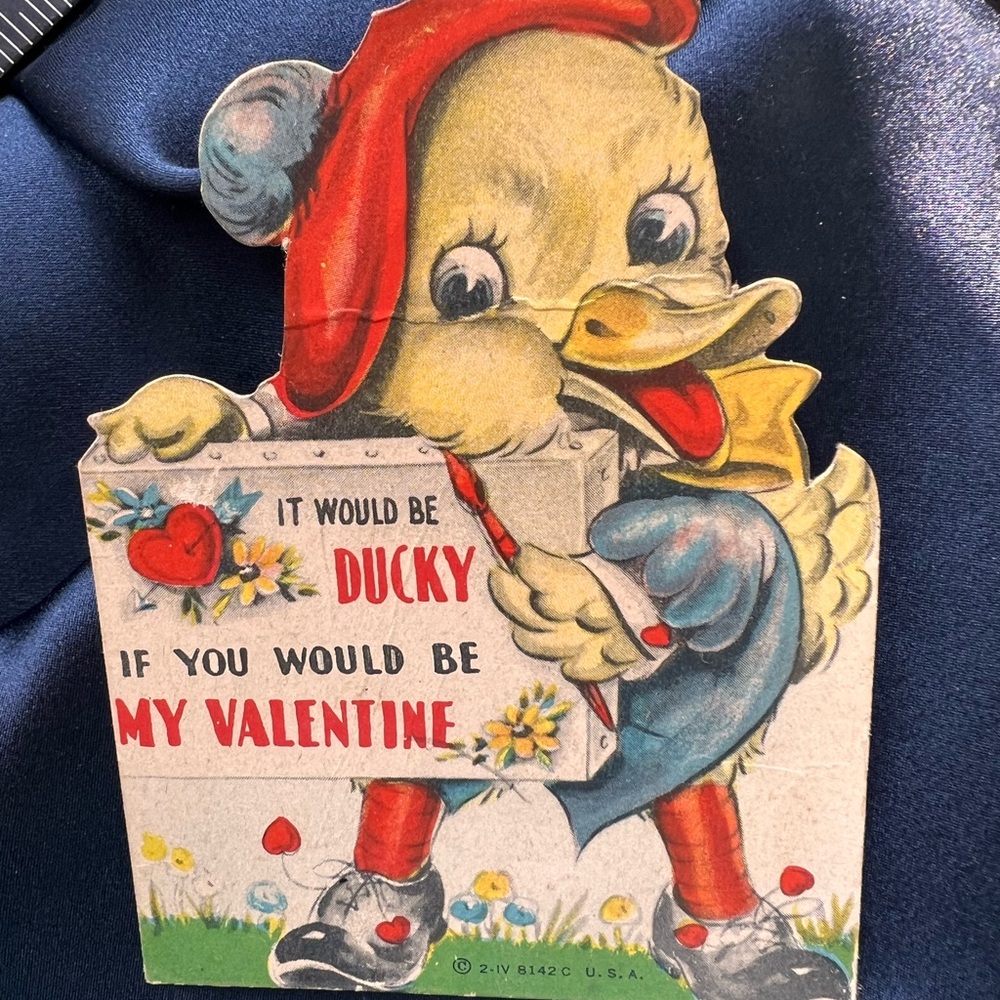 Vintage Duck Valentine Card